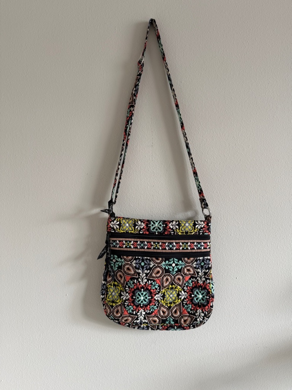 Sierra double zipper hipster crossbody bag